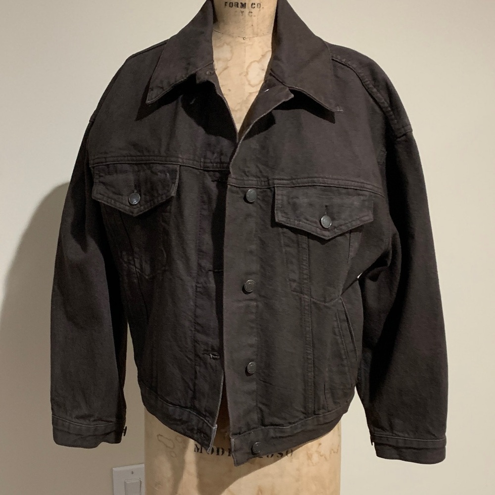 Zara women’s oversized Brown Denim Jacket XS